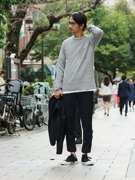 「JOURNAL STANDARD relume（ジャーナルスタンダード　レリューム）のアイテム（MA-1）」を使った、enoさん（メンズ・174cm）の秋コーディネート