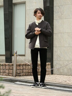 「JOURNAL STANDARD relume（ジャーナルスタンダード　レリューム）のアイテム（MA-1）」を使った、enoさん（メンズ・174cm）の秋コーディネート