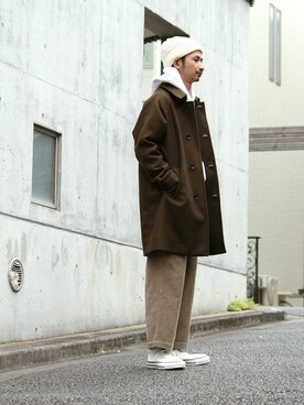 「JOURNAL STANDARD relume（ジャーナルスタンダード　レリューム）のアイテム（ニットキャップ/ビーニー）」を使った、enoさん（メンズ・174cm）の秋コーディネート