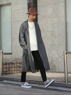 「JOURNAL STANDARD relume（ジャーナルスタンダード　レリューム）のアイテム（チェスターコート）」を使った、enoさん（メンズ・174cm）の冬コーディネート