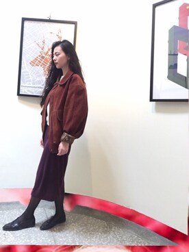 「school」｜「アイテム（マウンテンパーカー）」を使った、呂薇さん（レディース・158cm）の春コーディネート