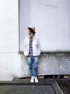 「Kelen（ケレン）のアイテム」を使った、Hamaguchiさん（メンズ・168cm）の冬コーディネート