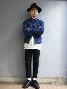 「Gジャン×タートルネック」｜「アイテム（ジャケット/アウター）」を使った、こうすけ さん（メンズ・171cm）の冬コーディネート