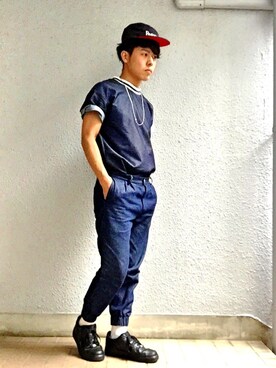 「MissMuch（ミスマッチ）のアイテム（パンツ）」を使った、こうすけ さん（メンズ・171cm）の夏コーディネート