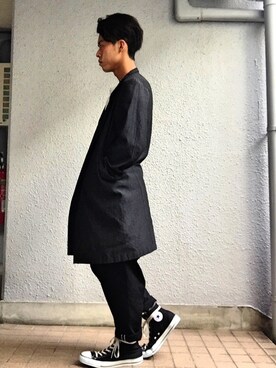 「JIL SANDER（ジルサンダー）のアイテム（チェスターコート）」を使った、こうすけ さん（メンズ・171cm）の秋コーディネート