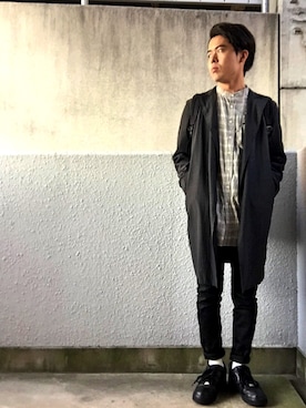 「JIL SANDER（ジルサンダー）のアイテム（チェスターコート）」を使った、こうすけ さん（メンズ・171cm）の冬コーディネート