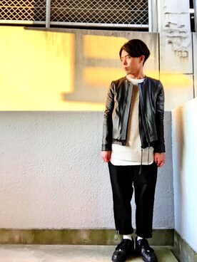 【レア】OKIRAKU レザージャケット【本革】肩幅42