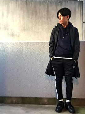 「JIL SANDER（ジルサンダー）のアイテム（チェスターコート）」を使った、こうすけ さん（メンズ・171cm）の冬コーディネート