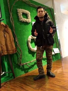 「DPSR（デニムピープルズリパブリック）のアイテム（パンツ）」を使った、SHUNさん（メンズ・172cm）の冬コーディネート