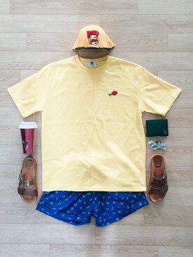 「yellow」｜「アイテム（財布/小物）」を使った、AilanKim🇰🇷さん（レディース・160cm）の夏コーディネート