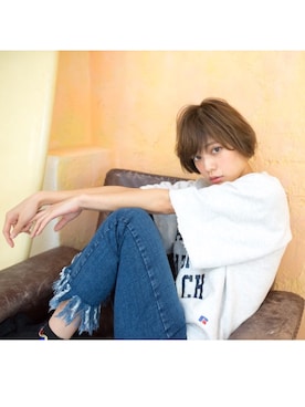 「FIG&VIPER（フィグアンドバイパー）のアイテム（レッグウェア）」を使った、石川 瑠利子さん（レディース・165cm）の秋コーディネート