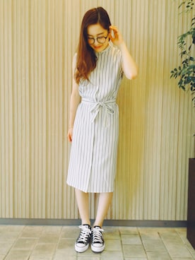 「N.（N. Natural Beauty Basic）（エヌエヌナチュラルビューティーベーシック）のアイテム（ワンピース/ドレス）」を使った、ｆｕｊｉ＊さん（レディース・160cm）の夏コーディネート