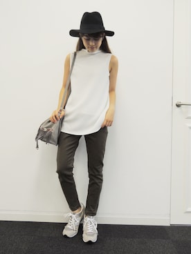 「N.（N. Natural Beauty Basic）（エヌエヌナチュラルビューティーベーシック）のアイテム（帽子）」を使った、ｆｕｊｉ＊さん（レディース・160cm）の夏コーディネート