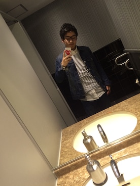 「ワイシャツ」｜「アイテム（ジャケット/アウター）」を使った、masashiさん（メンズ・171cm）の冬コーディネート
