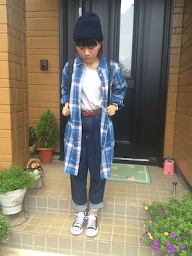 「アイテム（シャツワンピース）」を使った、miyukinさん（レディース・154cm・20代）の秋コーディネート