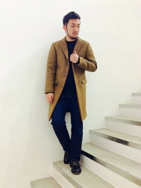 「黒ニット」｜takeshimaさん（メンズ・180cm）の秋コーディネート