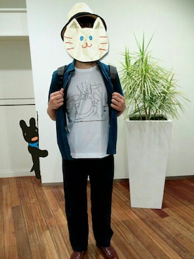 「アイテム（バックパック/リュック、シルバー系）」を使った、nisuiさん（メンズ・182cm）の春コーディネート