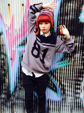 「DISCOVERED（ディスカバード）のアイテム」を使った、イヒラさん（レディース・155cm）の春コーディネート