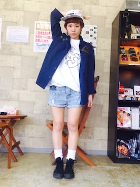 「SASQUATCHfabrix.（サスクワァッチファブリックス）のアイテム」を使った、イヒラさん（レディース・155cm）の春コーディネート