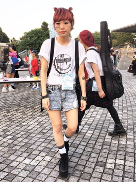 「VISION（ヴィジョン）のアイテム（シューズ）」を使った、イヒラさん（レディース・155cm）の秋コーディネート