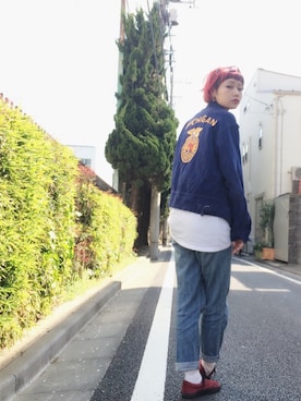 「SASQUATCHfabrix.（サスクワァッチファブリックス）のアイテム」を使った、イヒラさん（レディース・157cm）の春コーディネート