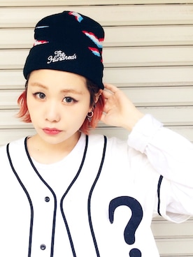 「アイテム（帽子）」を使った、イヒラさん（レディース・155cm）の春コーディネート