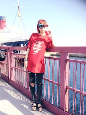 「アイテム（パンツ）」を使った、イヒラさん（レディース・155cm）の春コーディネート