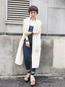 「アイテム（腕時計）」を使った、イヒラさん（レディース・155cm）の夏コーディネート