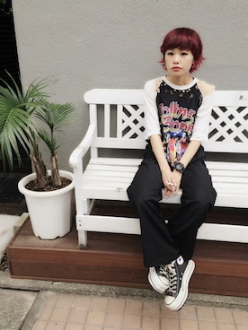 「アイテム（腕時計）」を使った、イヒラさん（レディース・155cm）の夏コーディネート