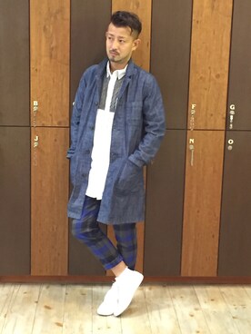 「EDIFICE（エディフィス）のアイテム（その他アウター）」を使った、Ryuさん（メンズ・167cm）の秋コーディネート