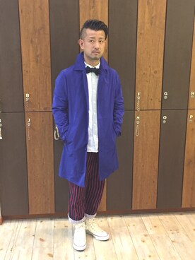 「EDIFICE（エディフィス）のアイテム（ナイロンジャケット）」を使った、Ryuさん（メンズ・167cm）の冬コーディネート