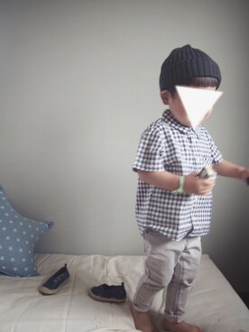 「ドラフトGAP」｜「アイテム（モカシン/デッキシューズ）」を使った、wapicoさん（キッズ・90cm）の夏コーディネート