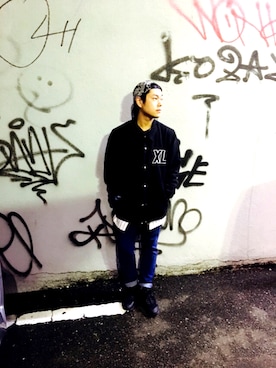 「BRONX（ブロンクス）のアイテム（キャップ）」を使った、YU-TOさん（メンズ・167cm）の春コーディネート