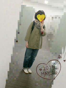 「Jocomomola（ホコモモラ）のアイテム（その他アウター）」を使った、ke-pochiさん（レディース・163cm）の春コーディネート