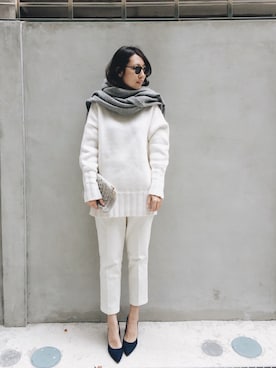 「MUJI」｜「アイテム（財布/小物）」を使った、W.さん（レディース・164cm）の冬コーディネート