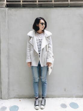 W.さん(レディース・164cm)の冬コーディネート