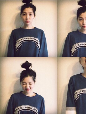 「fleamadonna（フリーマドンナ）のアイテム」を使った、小谷実由さん（レディース・167cm）の夏コーディネート