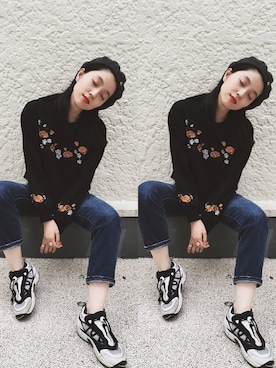 「Shihara（シハラ）のアイテム」を使った、小谷実由さん（レディース・167cm）の秋コーディネート