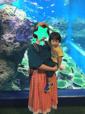 「バルーンスリーブ」｜ねここ**さん（レディース・158cm）の夏コーディネート