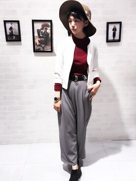 「ALDO（アルド）のアイテム（ブーティ）」を使った、Channieさん（レディース・155cm）の秋コーディネート