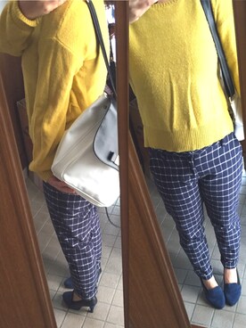 「IMAGE（イマージュ）のアイテム（パンツ）」を使った、Matsukayoさん（レディース・155cm）の秋コーディネート