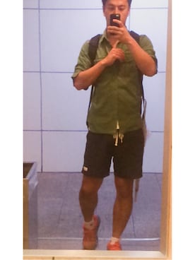 「サーフショーツ」｜heyさん（メンズ・175cm）の夏コーディネート