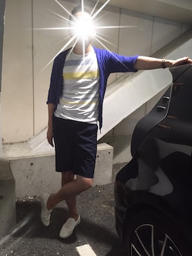 「HERE'S（HERE'S）のアイテム（トップス）」を使った、watallica.7さん（メンズ・171cm）の夏コーディネート