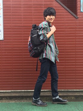 「ETHNOTEK（エスノテック）のアイテム」を使った、Ryoshoさん（メンズ・174cm）の秋コーディネート