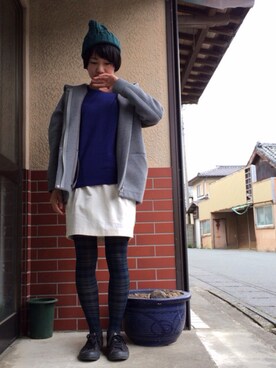 chisatoさんの「MEN コットンカシミヤクルーネックセーター（長袖）」を使ったコーディネート