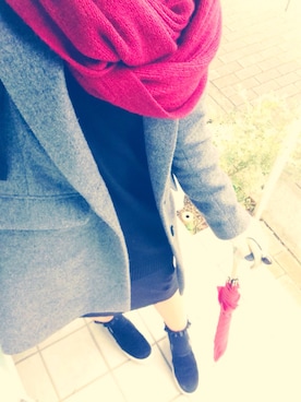 西村唯さん(レディース・159cm)の冬コーディネート