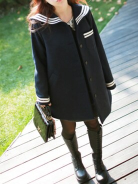 「Guess（ゲス）のアイテム（ブーツ）」を使った、AnnAさん（レディース・167cm）の春コーディネート