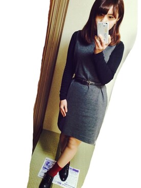 「index（インデックス）のアイテム（ブーティ）」を使った、ruaさん（レディース・155cm）の冬コーディネート