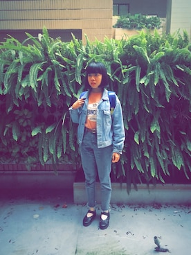 「planet（planet）のアイテム（パンツ）」を使った、月光仙子さん（レディース・161cm）の冬コーディネート