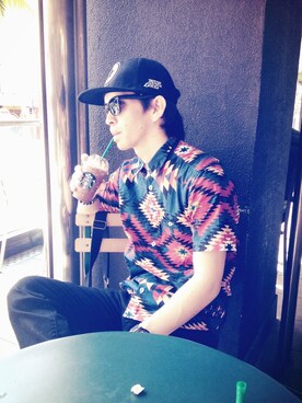 「WEGO（ウィゴー）のアイテム（シャツ/ブラウス、その他）」を使った、Shinzato Atomさん（メンズ・170cm）の冬コーディネート